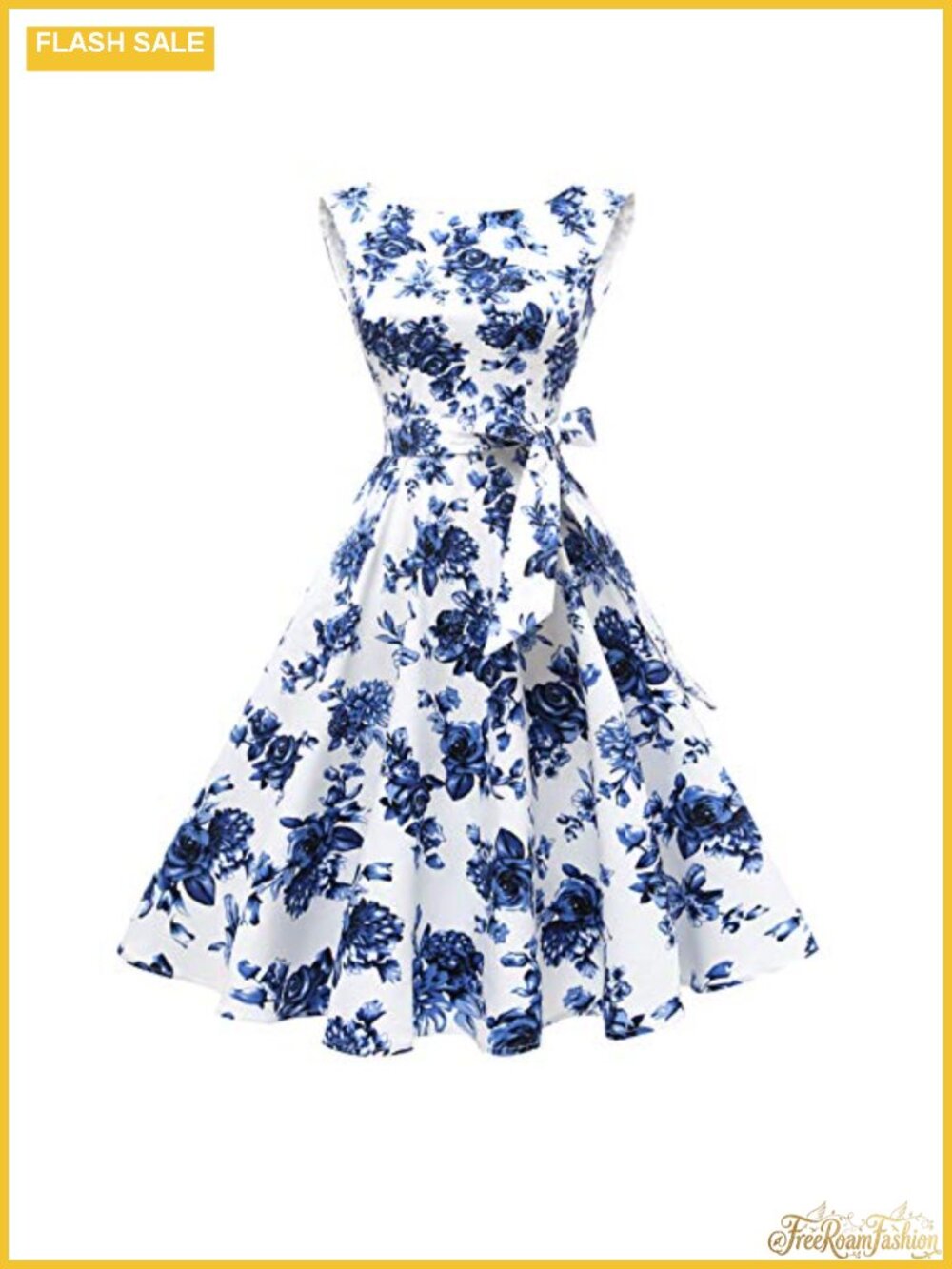 Sleeveless 1950s Vintage Cocktail Dress with Belt